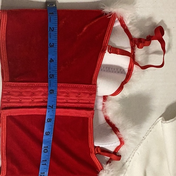 BS Lingerie Madonna Style Red Bustier Bra Corset Top Size Small - Picture 8 of 9